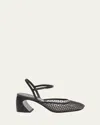 3.1 Phillip Lim Id Mesh Mary Jane Pump In Black