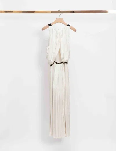 3.1 Phillip Lim Irregular Pleated Sleeveless Dress In Neutral