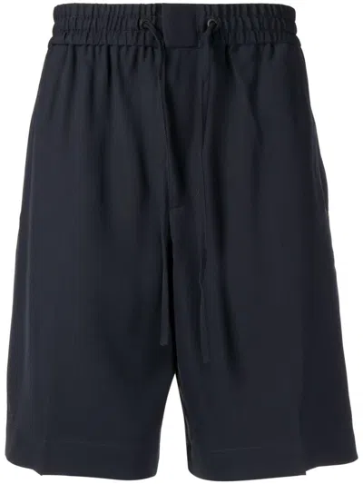 3.1 Phillip Lim Jersey-knit Desk Shorts In Blue