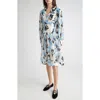 3.1 Phillip Lim Joyful Tulips Long-sleeve Shirt Dress With Waist Tie