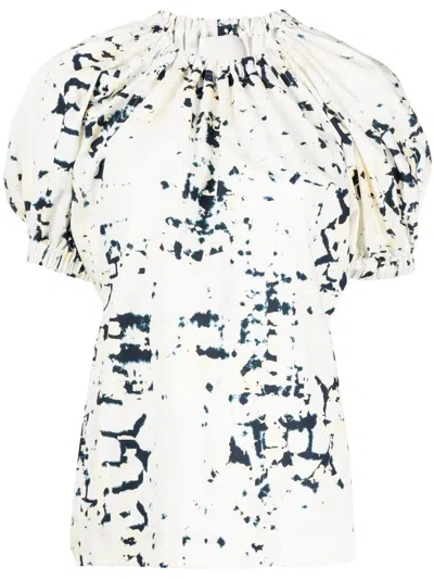 3.1 Phillip Lim Kaleidoscope Printed Cotton-poplin Blouse In White
