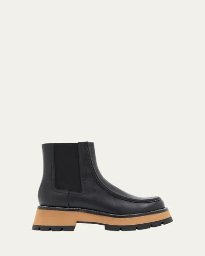 3.1 Phillip Lim Kate Leather Lug-sole Chelsea Boots In Black
