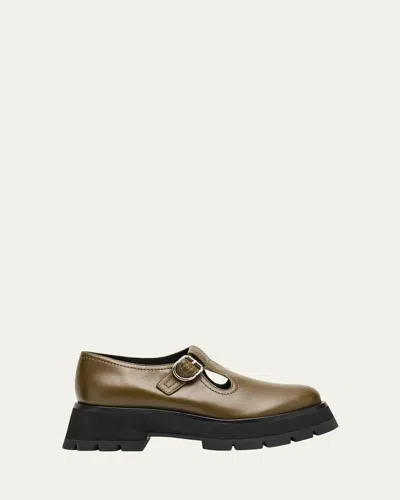 3.1 Phillip Lim Kate Lug-sole Mary Jane Loafers In Multi