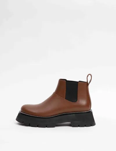 3.1 Phillip Lim Kate Short Lug Sole Combat Boot In Brown