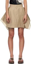 Shop 3.1 Phillip Lim Khaki Flounce Miniskirt