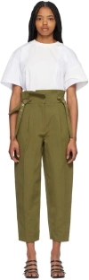 3.1 Phillip Lim Khaki Paperbag Trousers In Ol301 Olive