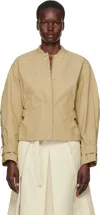 3.1 Phillip Lim Khaki Zip Cocoon Back Bomber Jacket In Khaki