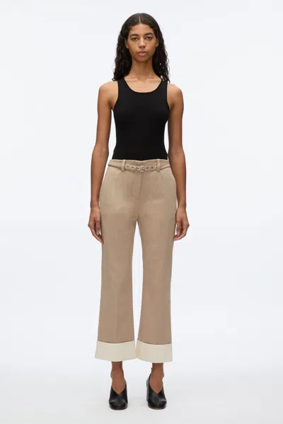 3.1 Phillip Lim Kick Flare Pant In Brown