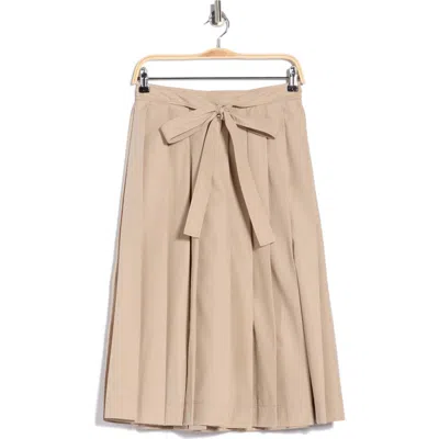3.1 Phillip Lim Knife Pleat Belted Midi Skirt In Brown