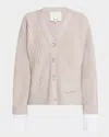 3.1 Phillip Lim Knit V-neck Cardigan In Gray