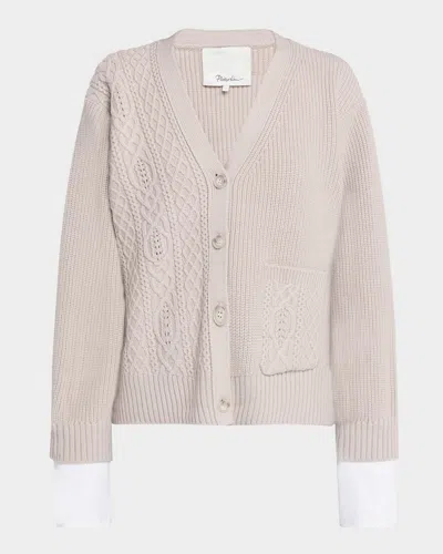 3.1 Phillip Lim Knit V-neck Cardigan In Neutral