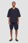 3.1 Phillip Lim Knit Waist Jersey Boxer Shorts In Midnight