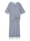 3.1 Phillip Lim Knot-detail Merino Midi Dress In Blue