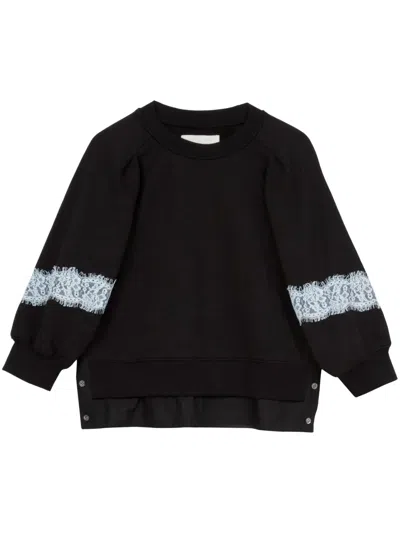 3.1 Phillip Lim Black Lantern Sleeve Sweatshirt