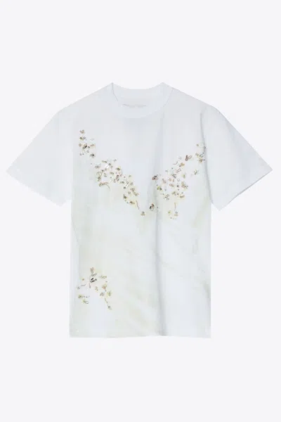 3.1 Phillip Lim Lace Impressions Tee With Floret Embroidery In Black
