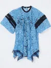 3.1 Phillip Lim Corded Embroidered Lace Flounce Top Cadet Blue Multi In Blue