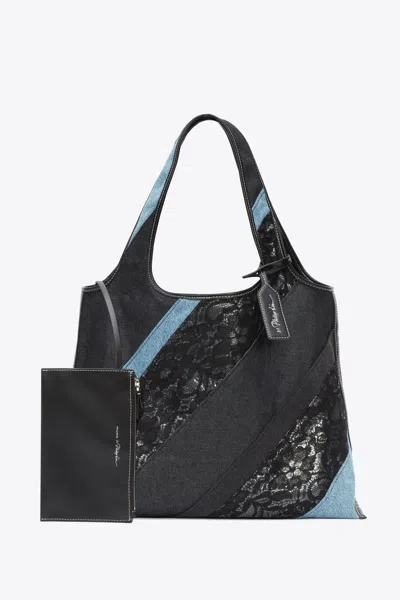 3.1 Phillip Lim Lace Patchwork Denim Market Tote In Multi