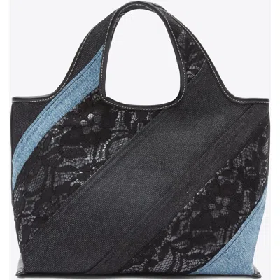 3.1 Phillip Lim Lace Patchwork Mini Market Tote In Black