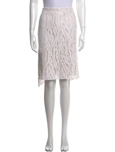 Pre-owned 3.1 Phillip Lim Lace Pattern Midi Length Skirt In Neutrals