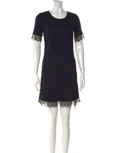 Pre-owned 3.1 Phillip Lim Lace Pattern Mini Dress In Blue