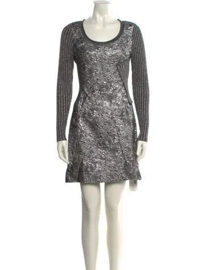 Pre-owned 3.1 Phillip Lim Lace Pattern Mini Dress In Gray
