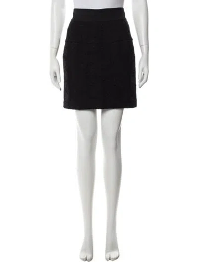 Pre-owned 3.1 Phillip Lim Lace Pattern Mini Skirt In Black