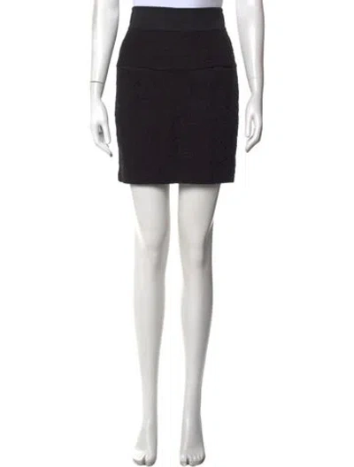 Pre-owned 3.1 Phillip Lim Lace Pattern Mini Skirt In Black
