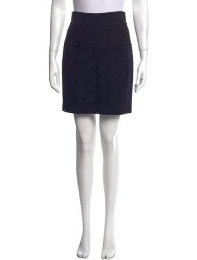 Pre-owned 3.1 Phillip Lim Lace Pattern Mini Skirt In Blue