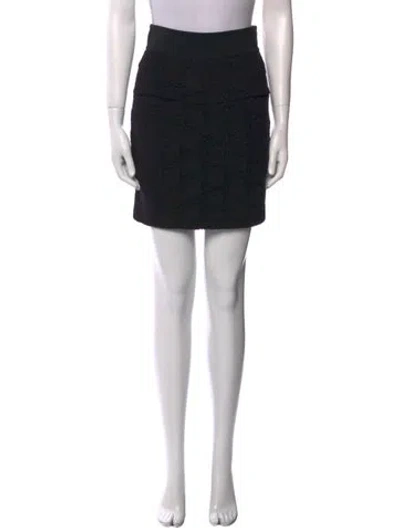 Pre-owned 3.1 Phillip Lim Lace Trim Embellishment Mini Skirt In Black