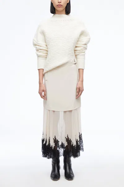 3.1 Phillip Lim Lace Trim Skirt In White