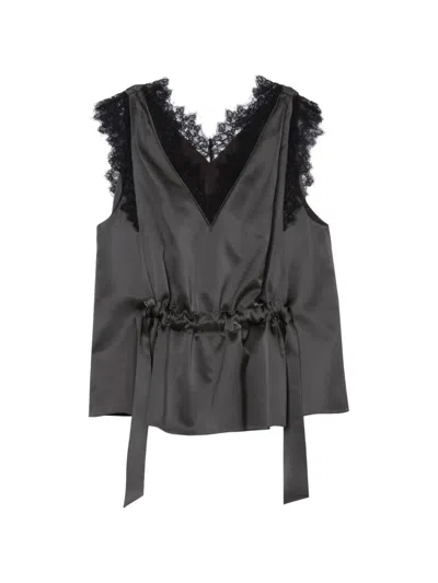 3.1 Phillip Lim Lace V-neck Top In Green