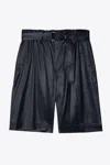 3.1 Phillip Lim Lacquered Tailoring Drawstring Cargo Short In Blue