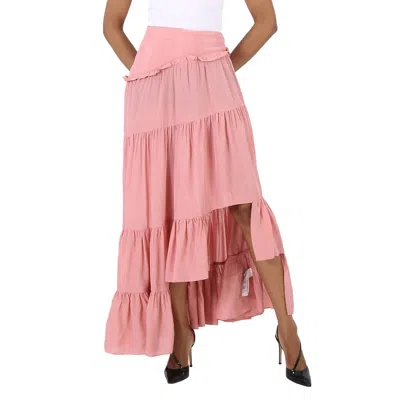 3.1 Phillip Lim Ladies Dusty Pink Full Gathered Asymmetrical Skirt