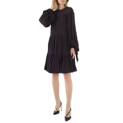 3.1 Phillip Lim Ladies Purple Short Gathered Dress In Black
