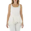 3.1 Phillip Lim Ladies White Exclusive Bubble Hem Tank Top In White