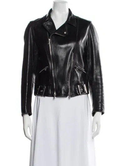 Pre-owned 3.1 Phillip Lim Lamb Leather Biker Jacket In Black