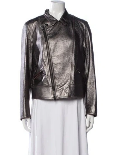 Pre-owned 3.1 Phillip Lim Lamb Leather Biker Jacket W/ Tags In Multicolor