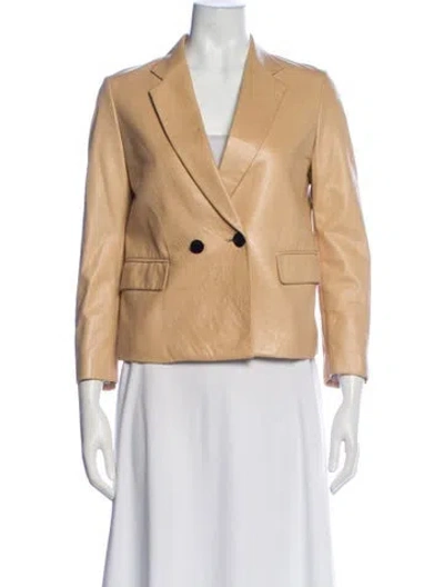 Pre-owned 3.1 Phillip Lim Lamb Leather Blazer In Neutral