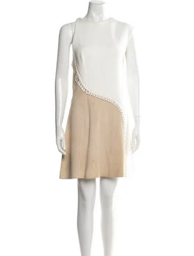 Pre-owned 3.1 Phillip Lim Lamb Leather Knee-length Dress In Neutrals