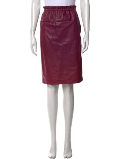 Pre-owned 3.1 Phillip Lim Lamb Leather Midi Length Skirt In Purple