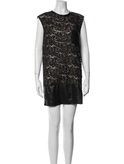 Pre-owned 3.1 Phillip Lim Lamb Leather Mini Dress In Blue