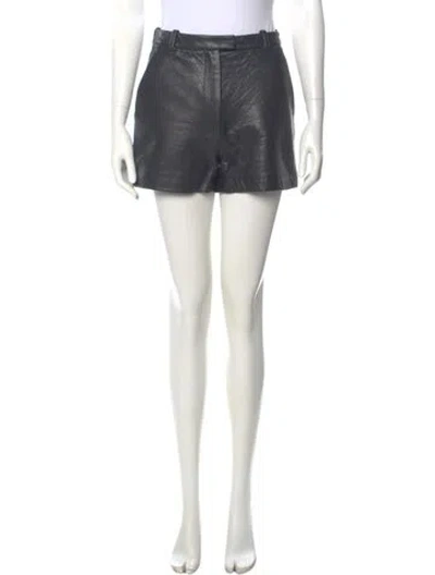 Pre-owned 3.1 Phillip Lim Lamb Leather Mini Shorts In Black