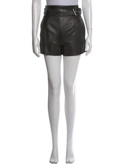 Pre-owned 3.1 Phillip Lim Lamb Leather Mini Shorts In Black