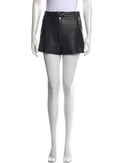 Pre-owned 3.1 Phillip Lim Lamb Leather Mini Shorts In Black