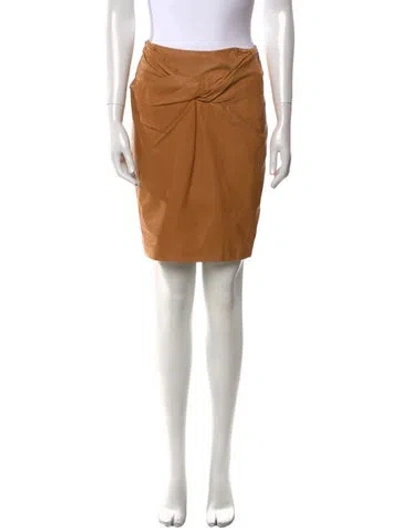Pre-owned 3.1 Phillip Lim Lamb Leather Mini Skirt In Brown