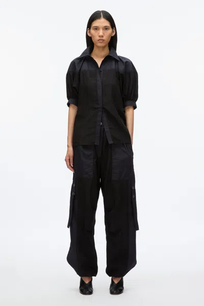 3.1 PHILLIP LIM LANTERN SLEEVE COMBO SHIRT