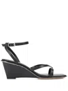 3.1 Phillip Lim Laura - 60mm Ankle Wrap Wedge In Black