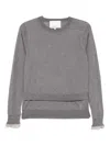 3.1 Phillip Lim Layered Knitted Top In Grey