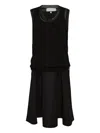 3.1 Phillip Lim Double Layer Combo Cotton-blend Midi Dress In Black