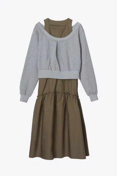 3.1 Phillip Lim Layered Tank Combo Dress In Green